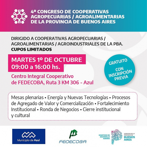 Se realiza el 4º Congreso de Cooperativas Agropecuarias y Agroalimentarias