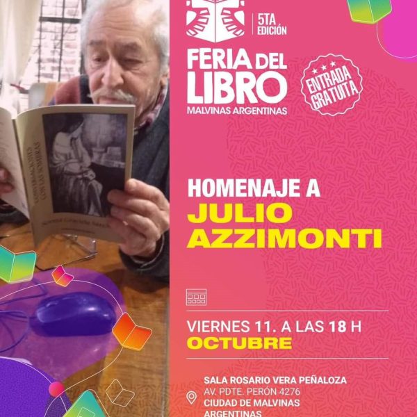 Homenaje a Julio Azzimonti en la Feria del Libro de Malvinas Argentinas