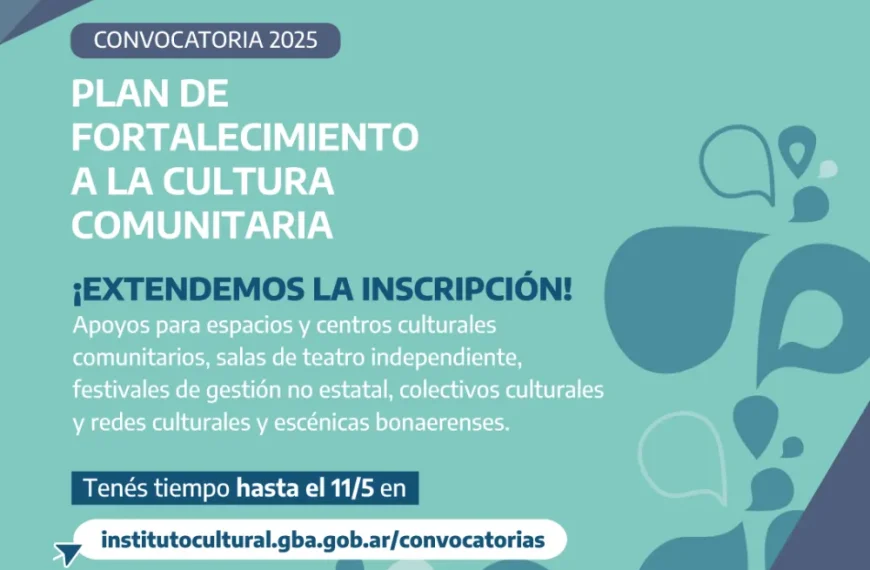 Se extiende el plazo de inscripción del Plan de Fortalecimiento a la Cultura Comunitaria