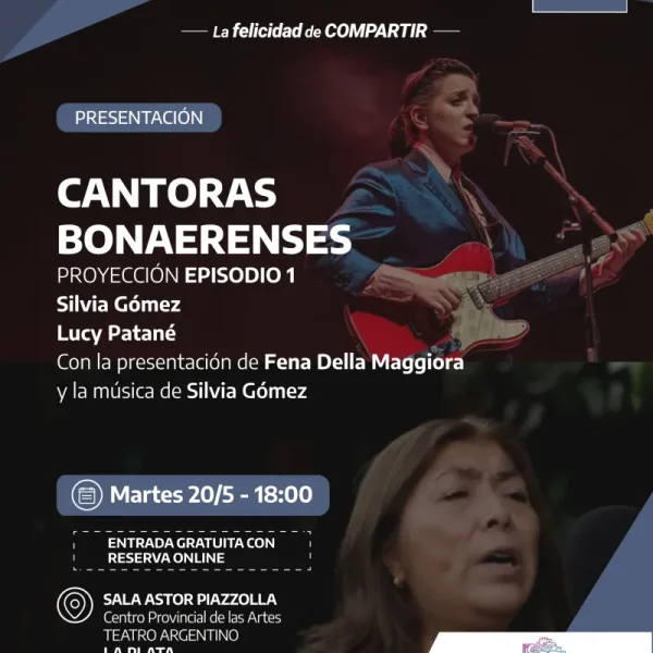 Se proyecta el primer episodio de la serie Cantoras Bonaerenses en el Teatro Argentino